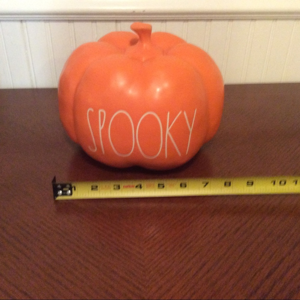 Rae Dunn SPOOKY ceramic Pumpkin - Picture 2 of 4